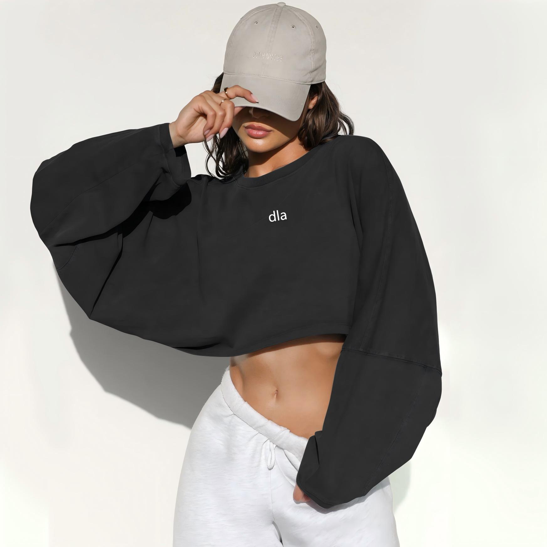 Yoga Fitness Hoodie - هودي نسائي بياقة دائرية 2026، تي