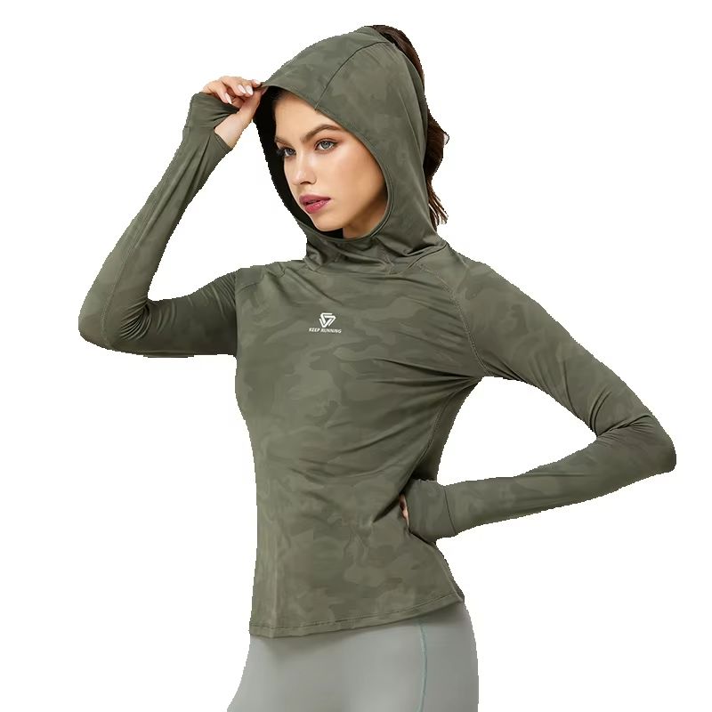 Yoga Fitness Hoodie - هوديز رياضية سريعة الجفاف مع ثقوب