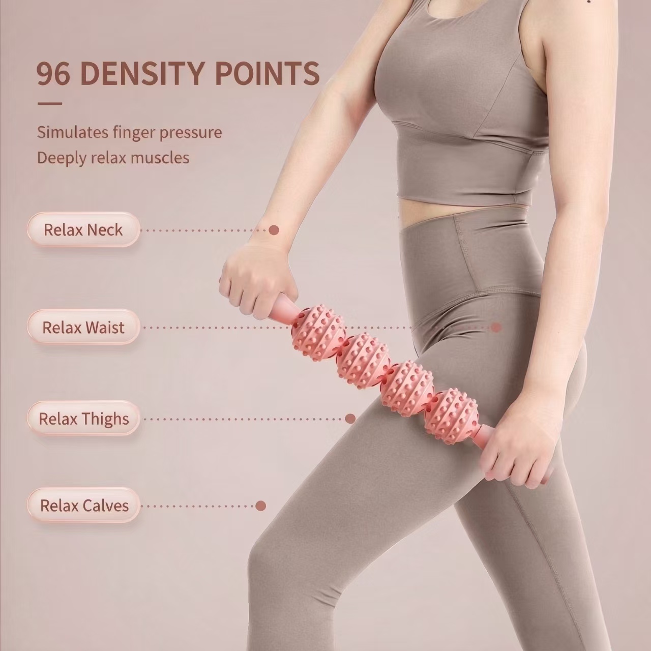 Yoga Fitness Wheel - عصا تدليك اليوغا، أداة تدليك عضلات