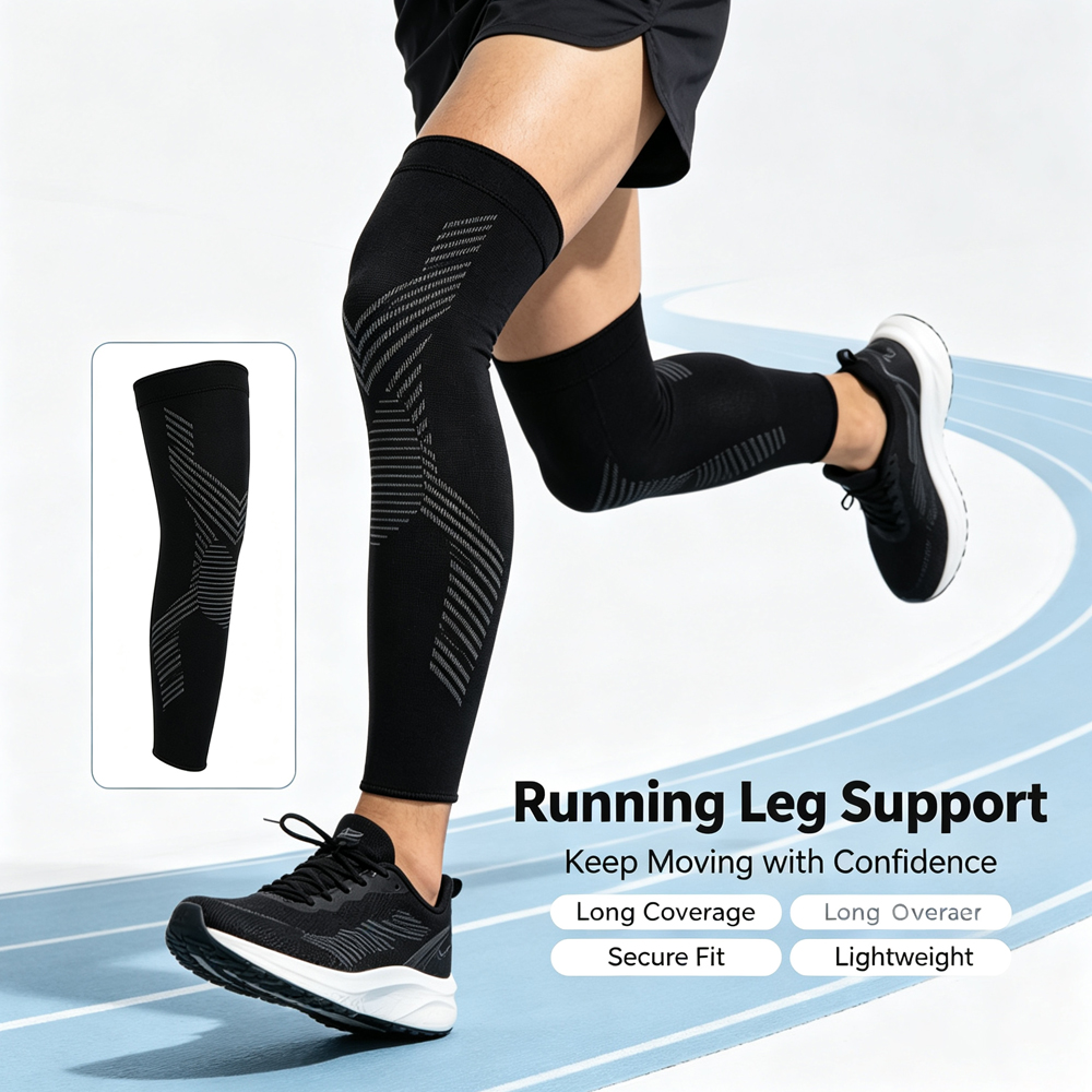 Knee Sleeve Compression - 1/2 قطعة، أكمام ضاغطة كاملة للساق،