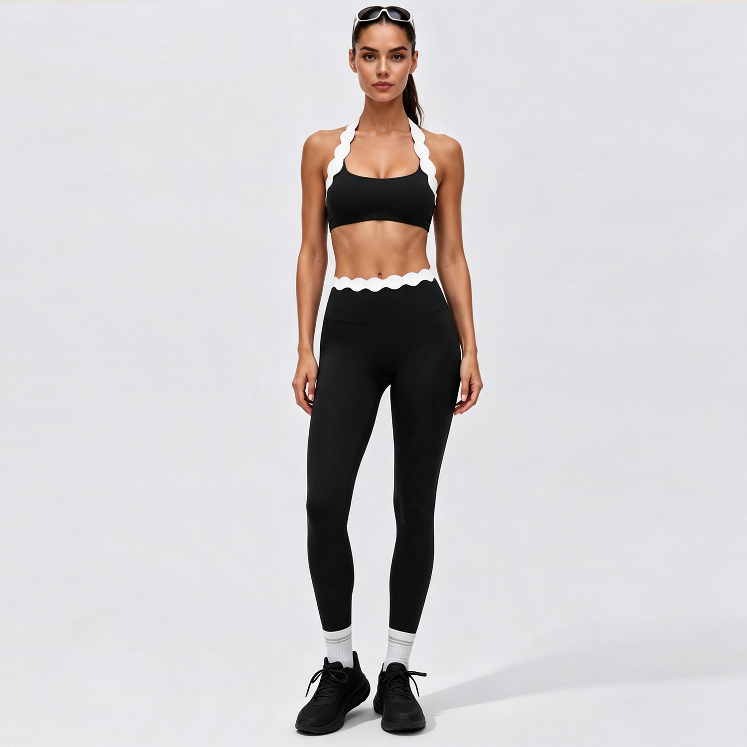 طقم يوغا نسائي من قطعتين: حمال - مراجعة Yoga Fitness Leggings وسعره