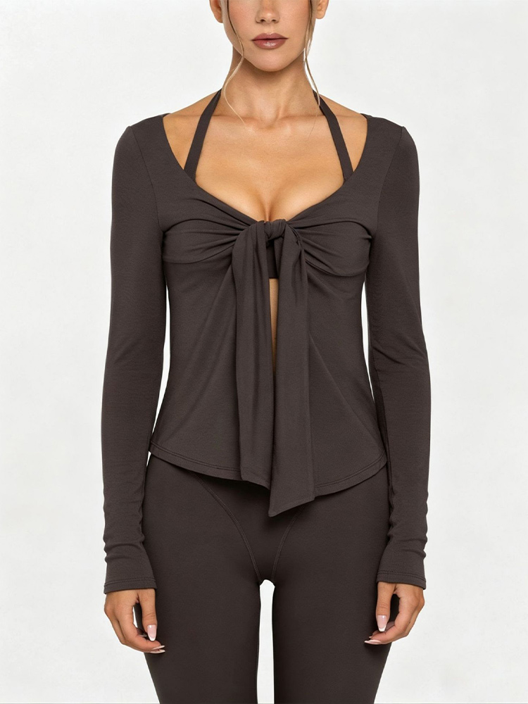 سترة رياضية طويلة الأكمام بأسل - مراجعة Yoga Fitness Hoodie وسعره