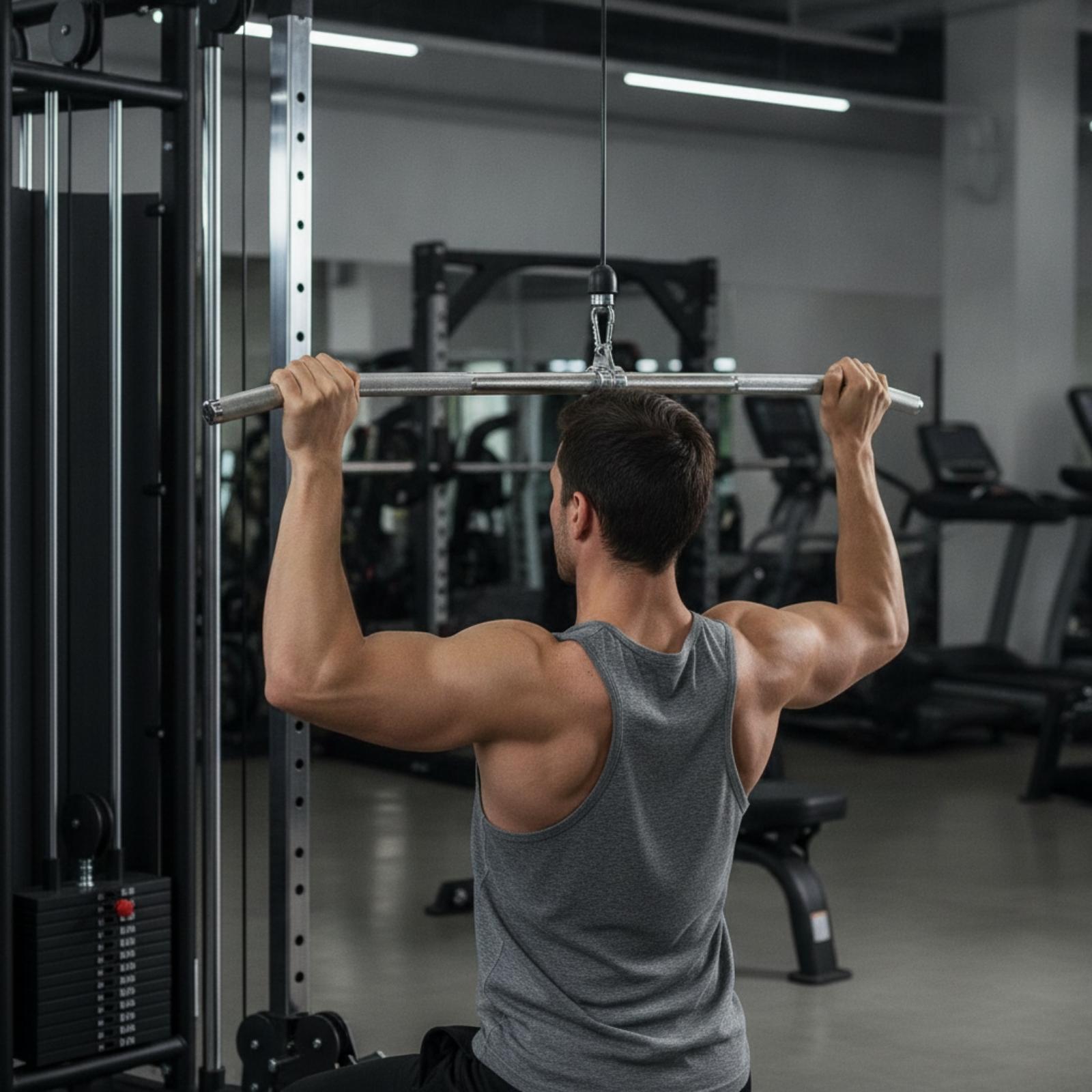 قضيب سحب علوي من الفولاذ المقا - مراجعة Lat Pulldown Bar وسعره
